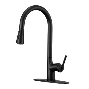 CF15010  black Pull out pull down kitchen faucet
